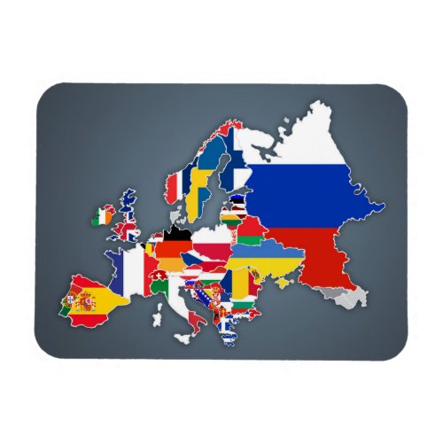 European Map  Country Flags Magnet