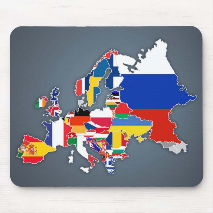 European Map | Country Flags Mouse Pad | Zazzle.com