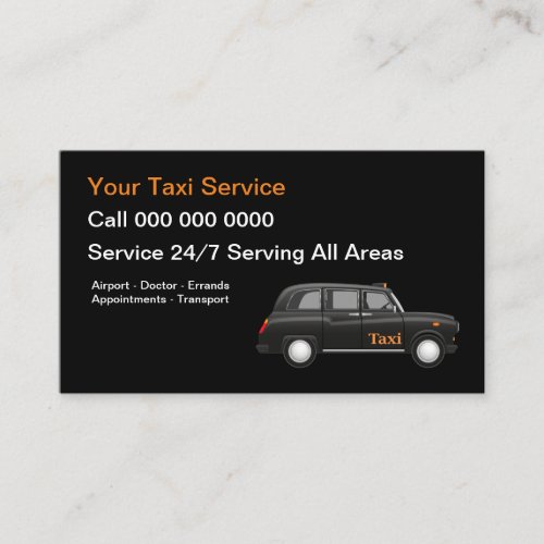 European Modern Taxi Service Business Card