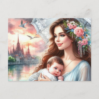 European Mom 13 Postcard