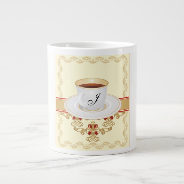 European Monogram Coffee Cup Letter J (Front)