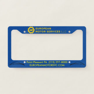European Motor Service Plate Frame