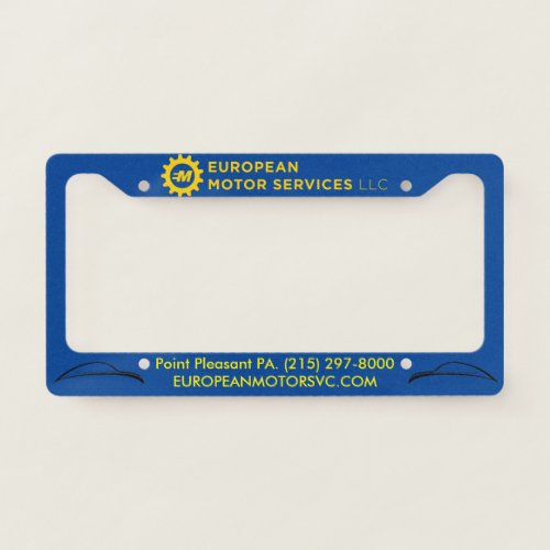 European Motor Service Plate Frame