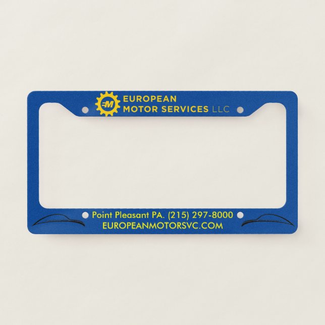 European Motor Service Plate Frame (Front)