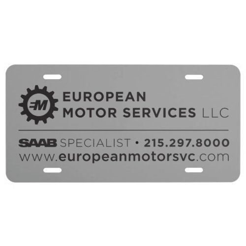 European Motor Services LLC Front Plate Grey