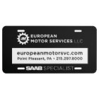 European Motor Services, LLC Front Vanity Plate