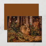 European Painting for Rabbit Year and Christmas P Postcard