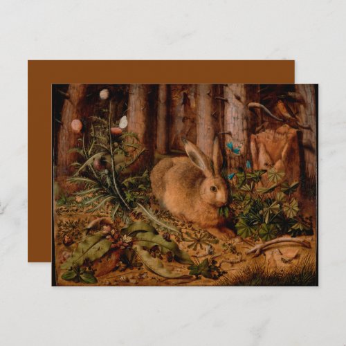 European Painting for Rabbit Year and Christmas P Postcard