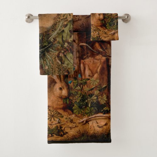 European Painting Rabbit Year 2023 Bath Towels