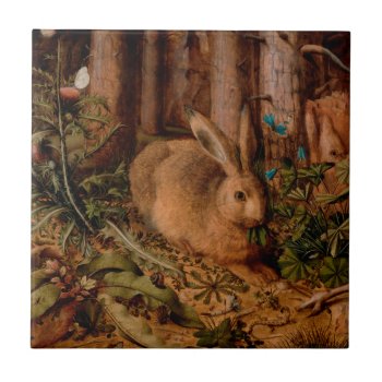 European Painting Rabbit Year 2023 Ceramic Tile by 2020_Year_of_rat at Zazzle