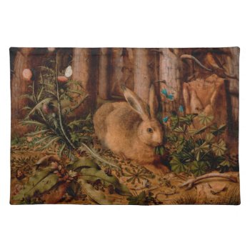 European Painting Rabbit Year 2023 Cloth Placemat by 2020_Year_of_rat at Zazzle