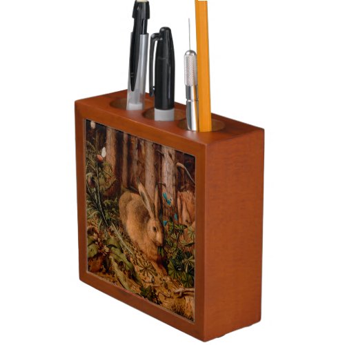 European painting Rabbit Year 2023 Desk O Desk Organizer