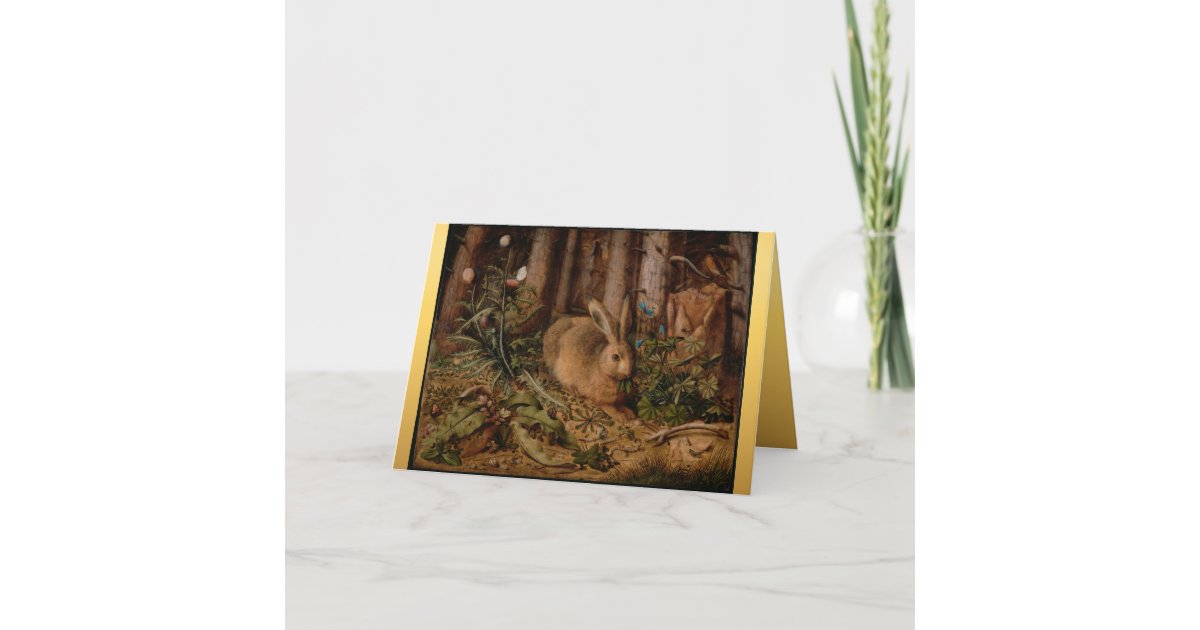 European Painting Rabbit Year 2023 greeting C Holiday Card | Zazzle.com