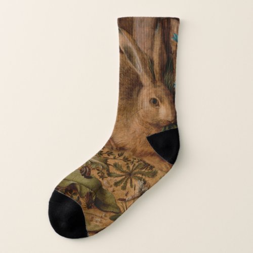 European painting Rabbit Year 2023 Men Socks