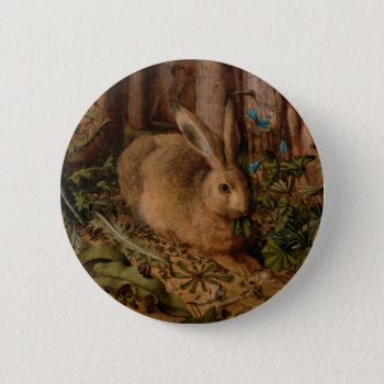 European Painting Rabbit Year 2023 Round Button by 2020_Year_of_rat at Zazzle