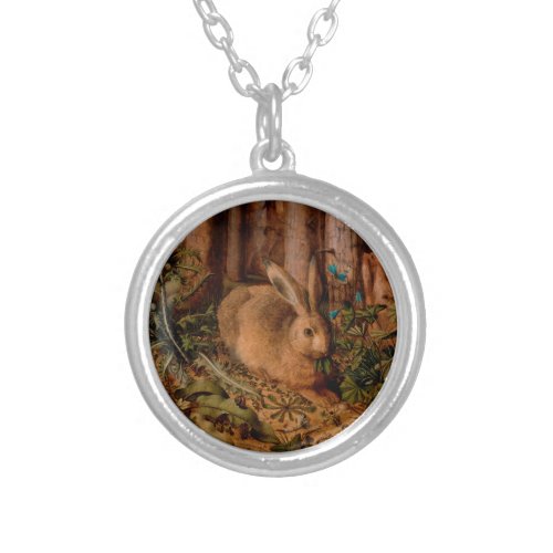 European Painting Rabbit Year 2023 Round Necklace