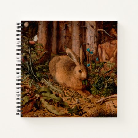 European Painting Rabbit Year 2023 Square Notebook