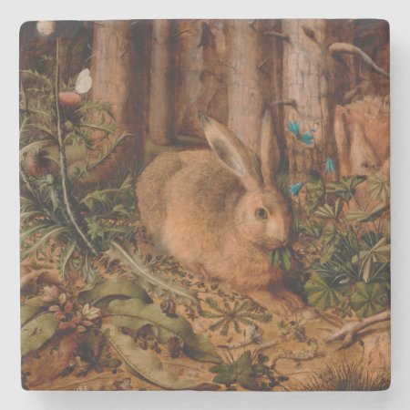 European Painting Rabbit Year 2023 Stone Coaster