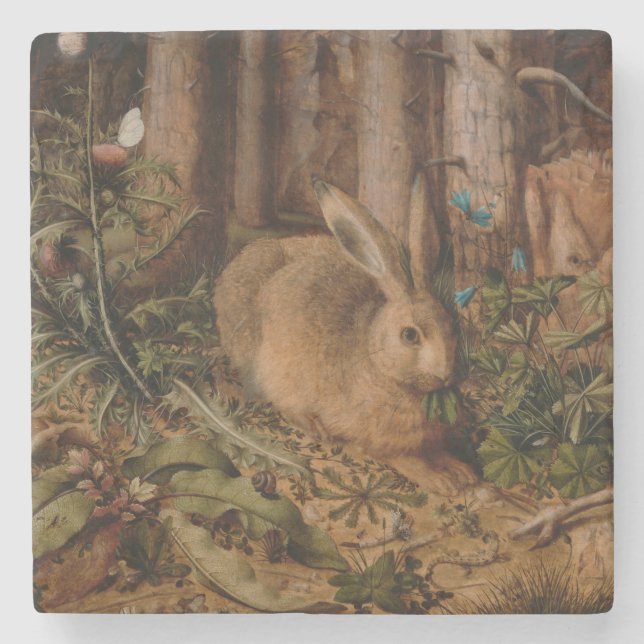 European Painting Rabbit Year 2023 Stone Coaster (Front)