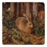 European Painting Rabbit Year 2023 Stone Trivet at Zazzle