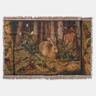European Painting Rabbit Year 2023 Throw Blanket