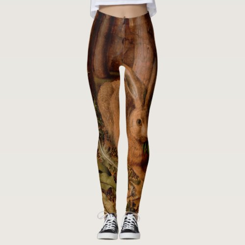 European painting Rabbit Year 2023 Yoga leggings