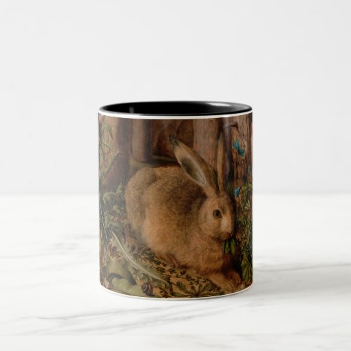 European Painting Rabbit Year Christmas 2tone Mug