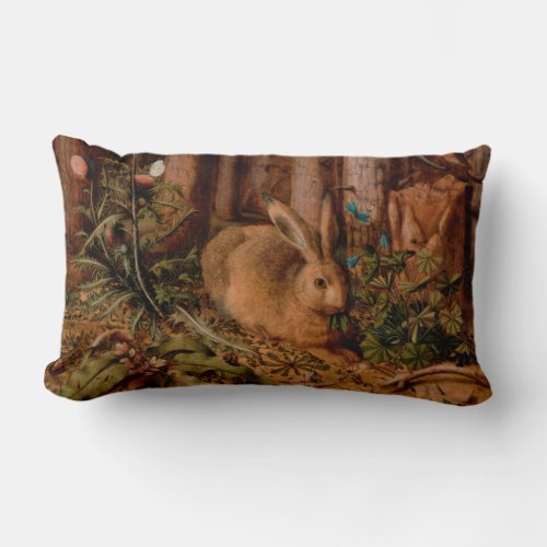 European Painting Rabbit Year Easter Lumbar Pillow