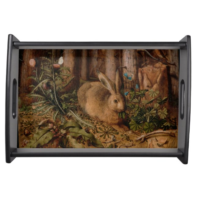 European Painting Rabbit Year Serving Tray (Front)