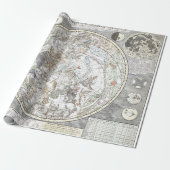 EUROPEAN PLANETSPHERE CONSTELLATION MAP DECOUPAGE WRAPPING PAPER (Unrolled)