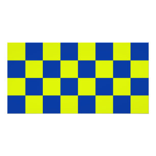 european police cars square colors checkered patte photo print