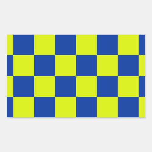 european police cars square colors checkered patte rectangular sticker