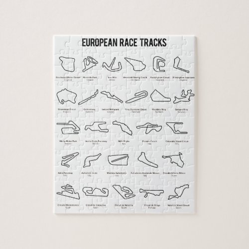 European Race Tracks Jigsaw Puzzle
