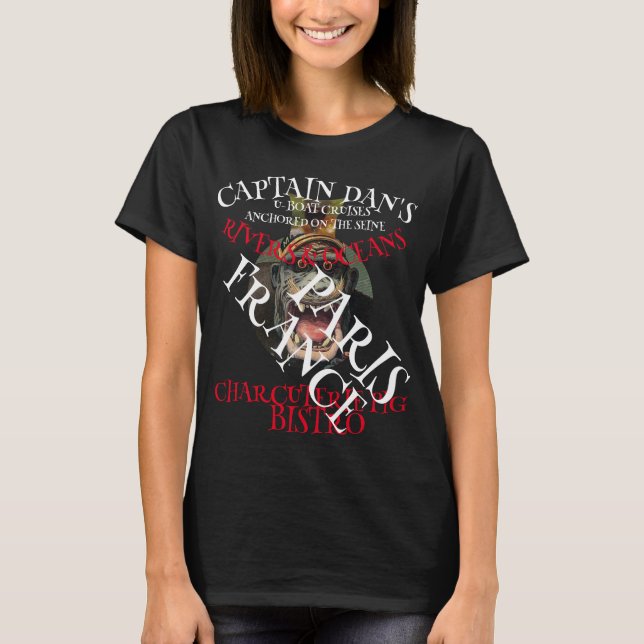 European River Cruises on a U-Boat Paris France T-Shirt (Front)