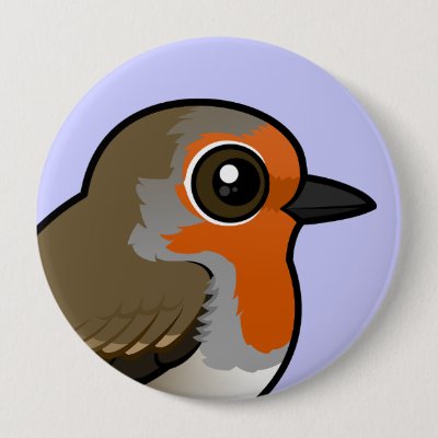 European Robin Pinback Button