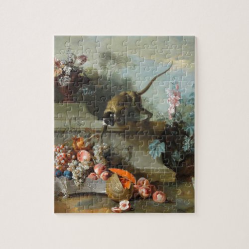 European Rococo Monkey Fruits Flowers Puzzle