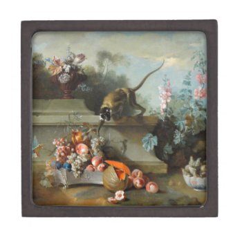 European Rococo Painting Monkey Fruits Jewelry Box by 2016_Year_of_Monkey at Zazzle