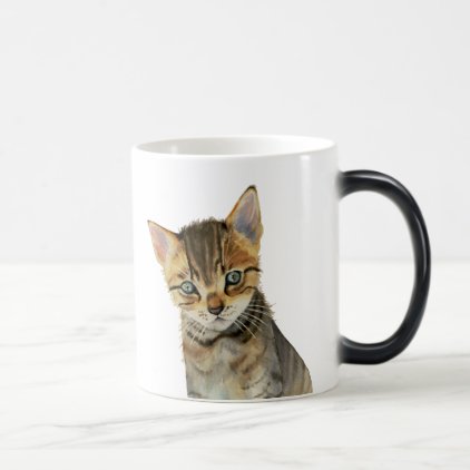 European Shorthair Kitten Watercolor Painting Magic Mug