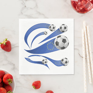 European Soccer Pride Dynamic Swoosh and Stars Napkins