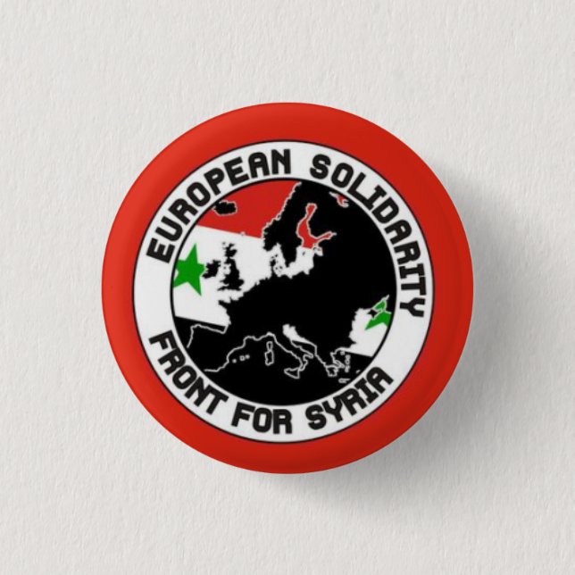 EUROPEAN SOLIDARITY WITH SIRIA BUTTON (Front)