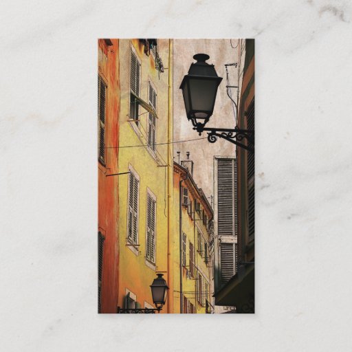 Customizable european street writer business card template