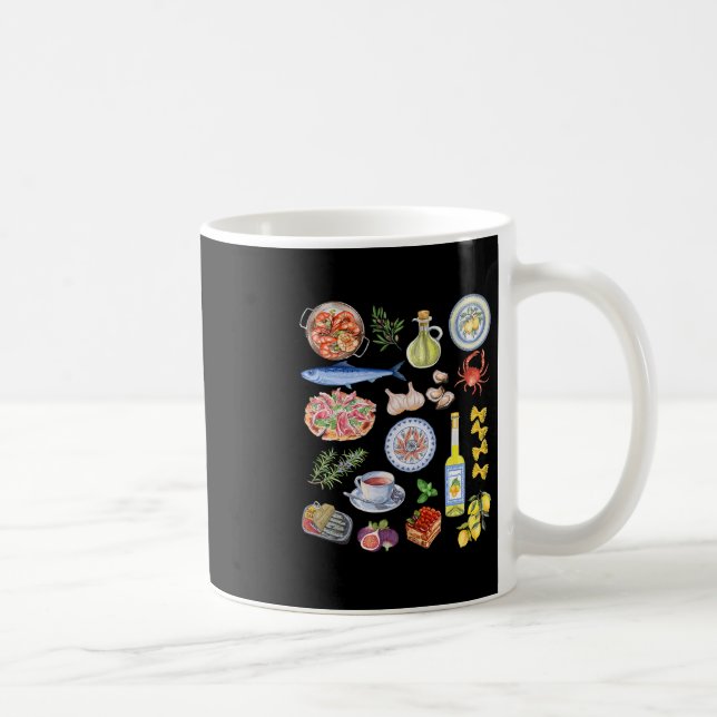 European Summer Limoncello Rome Italy Lemons Portu Coffee Mug (Right)