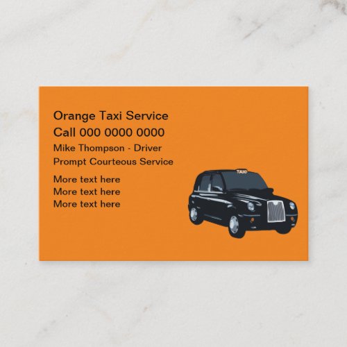 European Taxi Service Business Cards