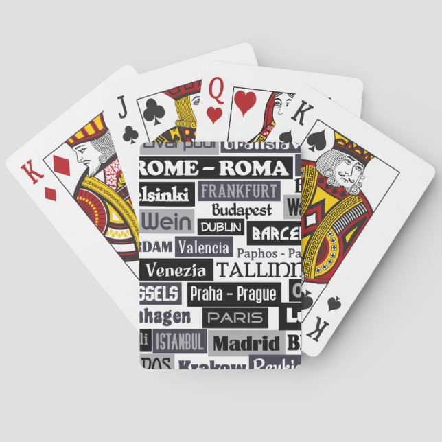 European Traveler custom playing cards (Back)