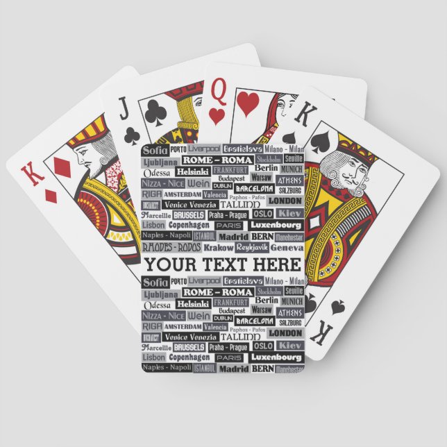 European Traveler custom playing cards (Back)