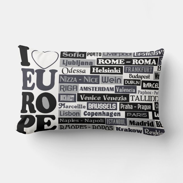 European Traveler throw pillow (Front)