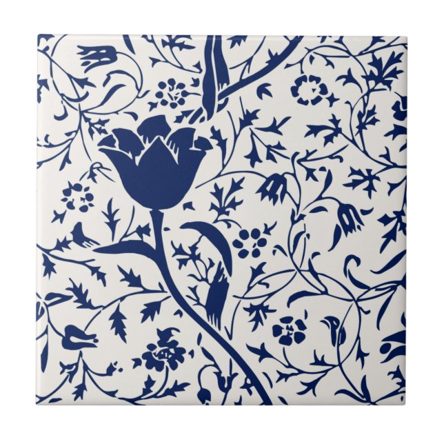 European Tulip Floral Tile (Front)