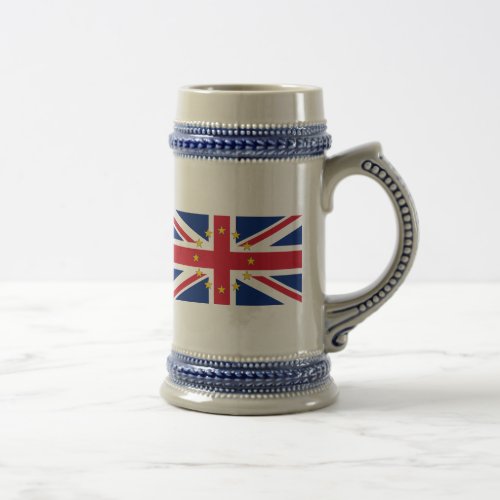European UK United Kingdom Britain Union Jack Flag Beer Stein