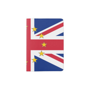 European UK United Kingdom Britain Union Jack Flag Passport Holder