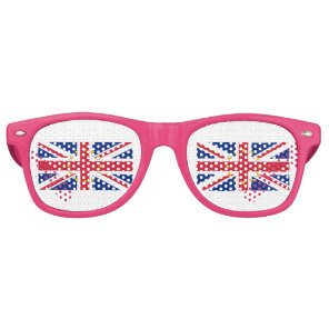European UK United Kingdom Britain Union Jack Flag Retro Sunglasses